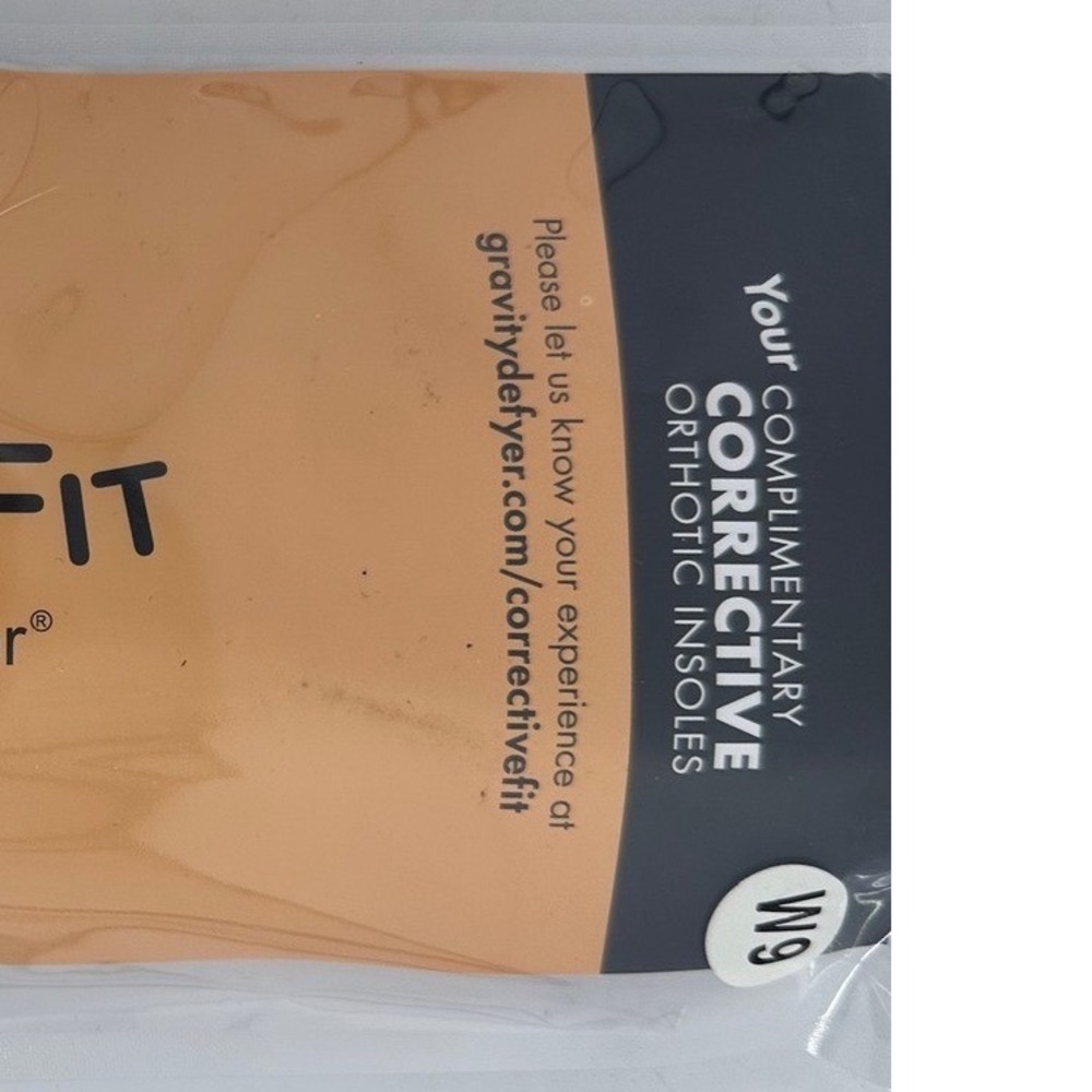 Gravity Defyer Corrective Fit Orthotic Insoles Womens Size 9 Black New Sealed